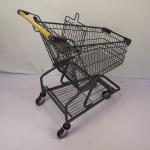 Grey 60L Supermarket Shopping Trolley Retail Chain Store Shopping Cart With TPR