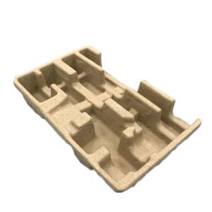 Quality Natural Brown Moulded Pulp Tray Disposable Recycled 3mm Thickness wholesale