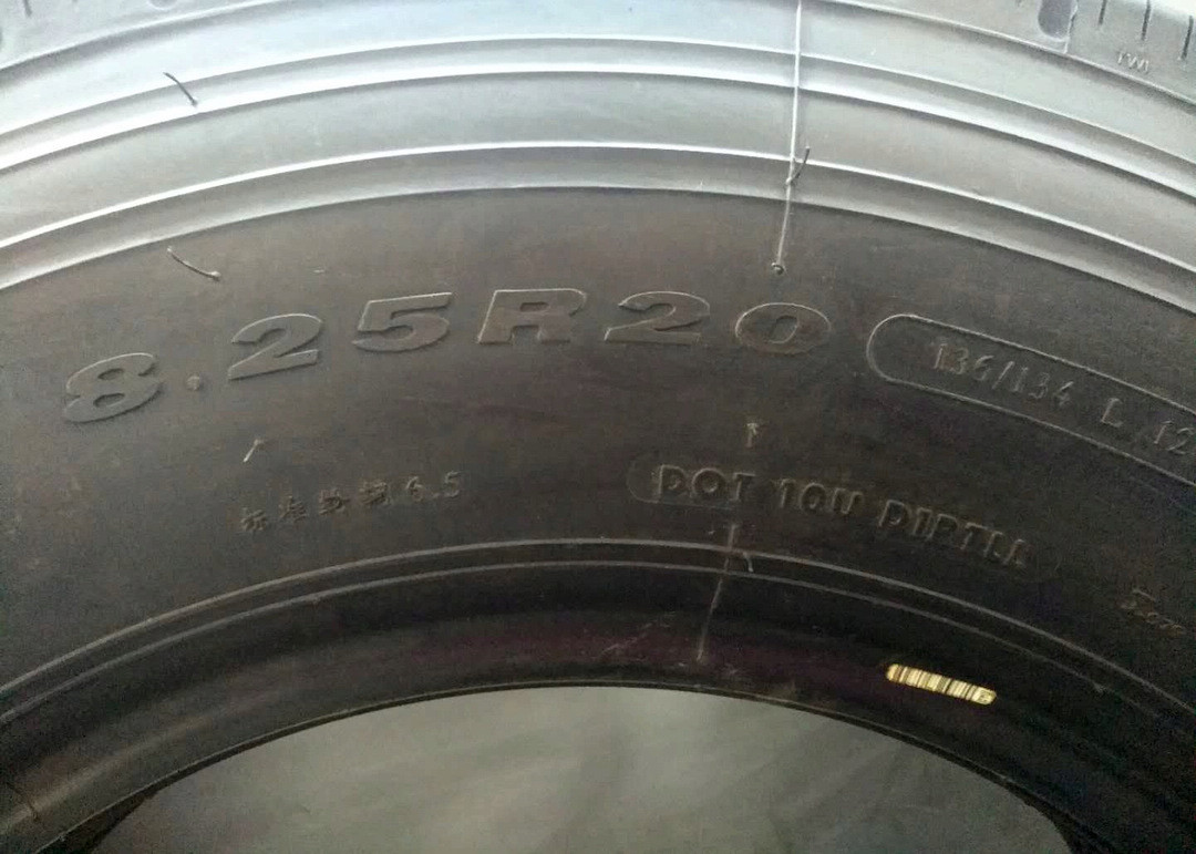 Tube Type Wide Base Tires Zigzag Shaped Sipes Design 8.25R20 TT ECE Approved