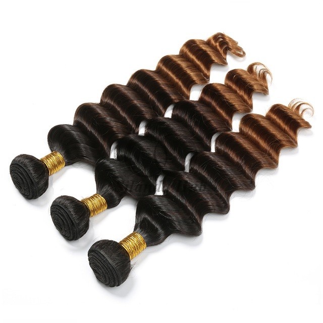 #T1B/4/30 Loose Deep Wave Remy Human Hair Bundles Sew In Weave Bundles Brazilian Bundle Deals