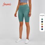 80%Nylon 20%Spandex 8" Women'S Plus Size Workout Shorts With Waist Pocket