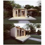 EU Garden Wooden Cabins Wall 75mm Wave Sandwich Panel Customized Color Assembled