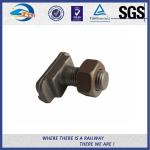High Tensile Black Surface Railway Bolt / Railroad Grade 5.6 T Head Track Bolt