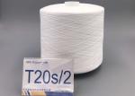 Polyester Staple Fiber 20/2 Spun Raw White Yarn For Clothing