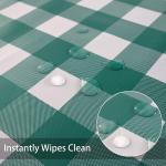 Green Plaid Plastic Table Cloth