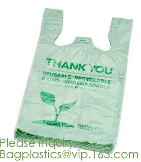 Organic Recycling and compostable bag,Eco friendly Compostable,compostable biobased plastic tshirt bag bagease bagplasti