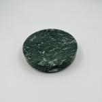 4pcs Marble Bathroom Accessories Set Dark Green With White Veins Round Shape