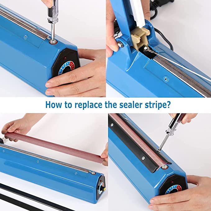 Blue 8 Inch Impulse Bag Sealer 200mm Heat Sealing Machine Convenient Kitchen Helper
