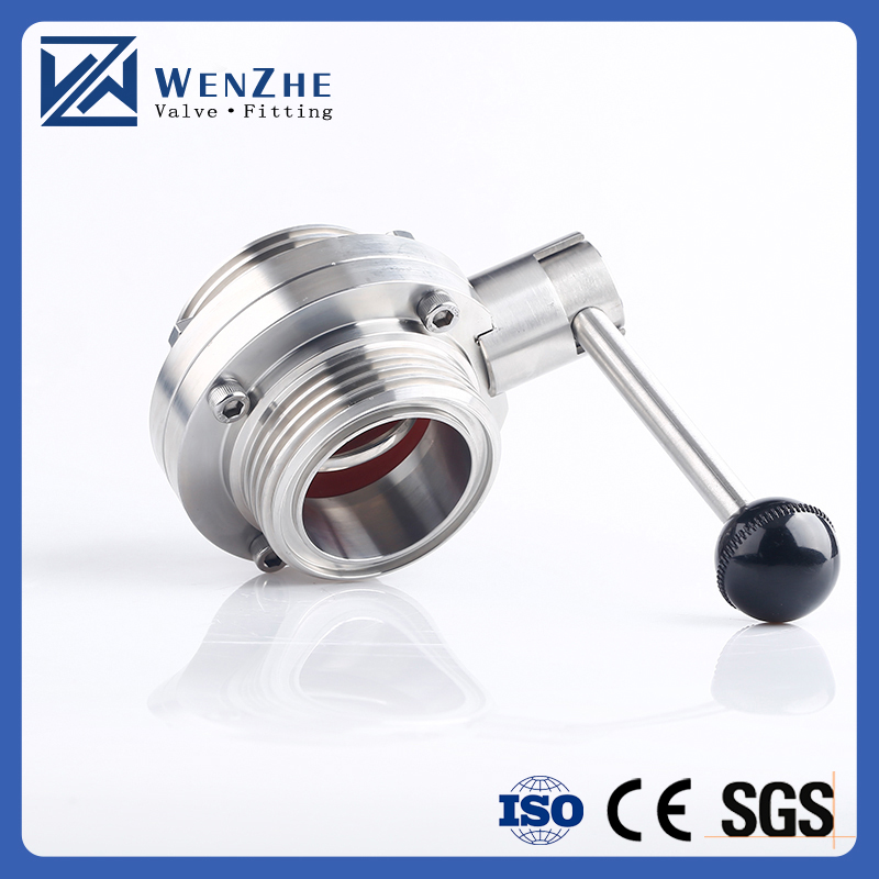 Sanitary Stainless Steel 304 316L Butterfly Valve for Pharmaceutical Easy to Install