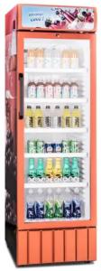 Quality 350L Low Power Low Noise Plastic Inner Single Glass Door Display Fridge / Beverage Cooler wholesale