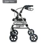 PVC Elderly Light Collapsible Wheelchair Rollator Rolling Walker Aluminum