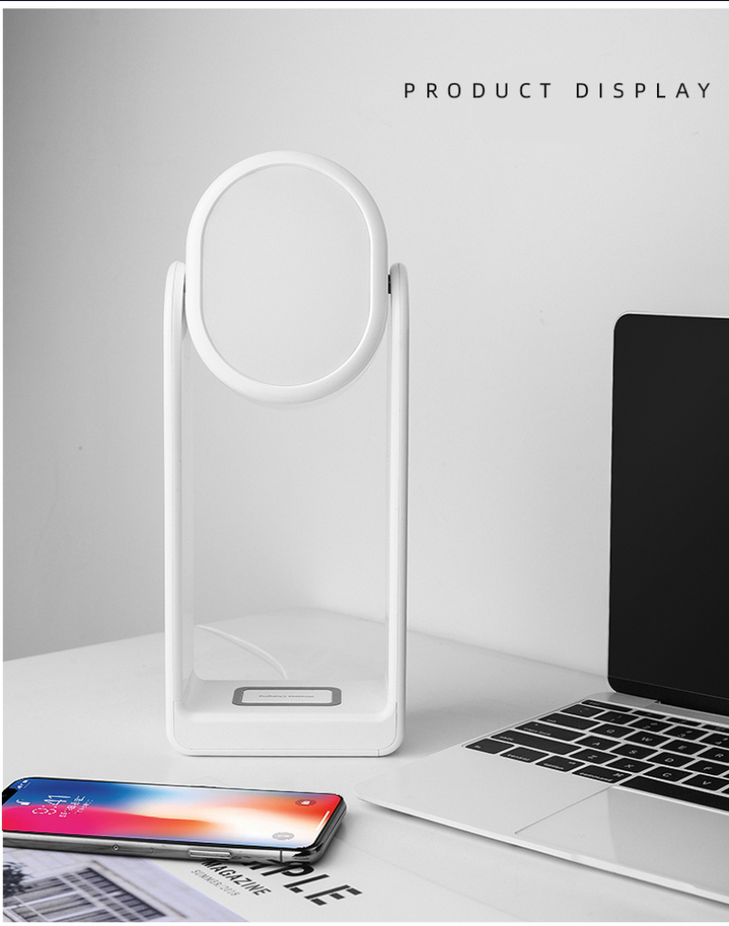 7.5W Fast Qi Wireless Charging Led Desk Lamp / 2700K Wireless Charging Pad Lamp