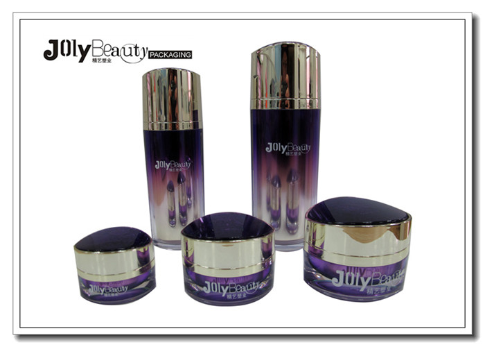 Luxury Oval Acrylic Cosmetic Jars And Bottles For Lotion / Cream