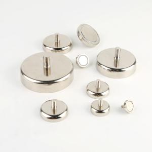 Quality YYC25 Strong Male Thread Neodymium Pot Magnet Axial Magnetized wholesale