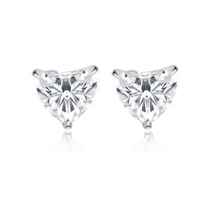 Quality Beautiful Heart Shape Design 18k Lab Grown Diamond Earrings Jewelry Fashion Heart shape 1ct diamond Earrings wholesale