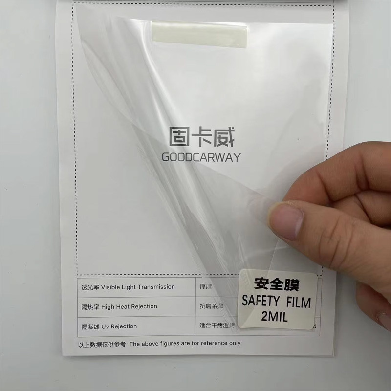 Transparent 2mil 4mil 8mil 12mil Safety Film 8 Years Warranty Explosion Proof