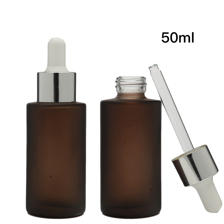 Screw Cap Glass Serum Bottle Cylinder Essential Oil Dropper Bottle 30ml