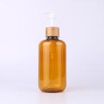 Glass Roller Plastic Lotion Bottles With Bamboo Cover