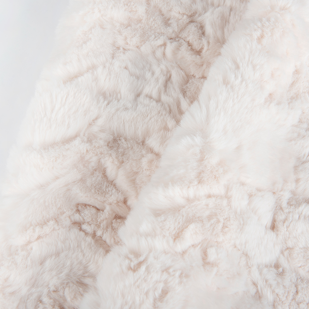 Stripe Brush Rabbit Faux Fur Fabric for Garment and Hometextile Width 58/60 inches