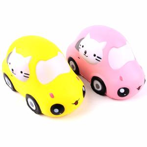Quality Boys Funny Gift Stress Relieve Kitty Car Educational PU Foam Slow Rising Squishy Toys wholesale