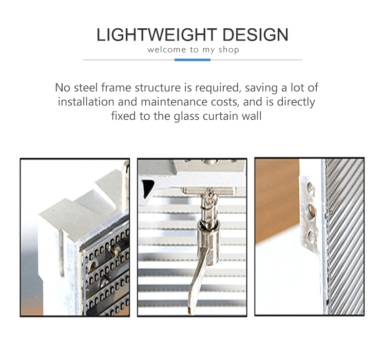 Full Color Transparent LED Screen Glass Window LED Display With P3.9*7.8 Pixel Pitch