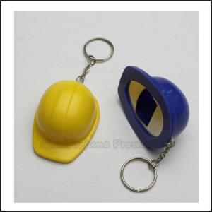 Quality printed logo working hard cap hat shape bottle opener keychain keyrings gifts wholesale