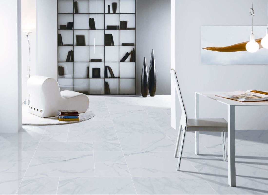 Wear Resistant Marble Look Porcelain Tile 600*1200 Mm Easy Maintenance