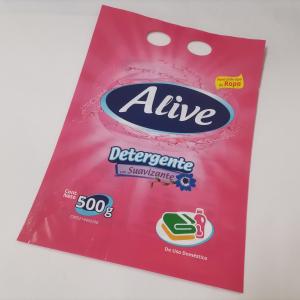 Quality Punchable Washing Powder Packaging Bag Glossy 3 Side Seal Pouch wholesale
