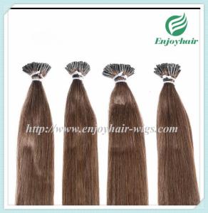 Quality Pre-Bonded Hair 10&quot;-28&quot; 100s/pack 6# color Straight Human Hair Brazilian hair extension wholesale