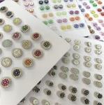 wholesale large quantity plastic shirt coat button shine stone button for