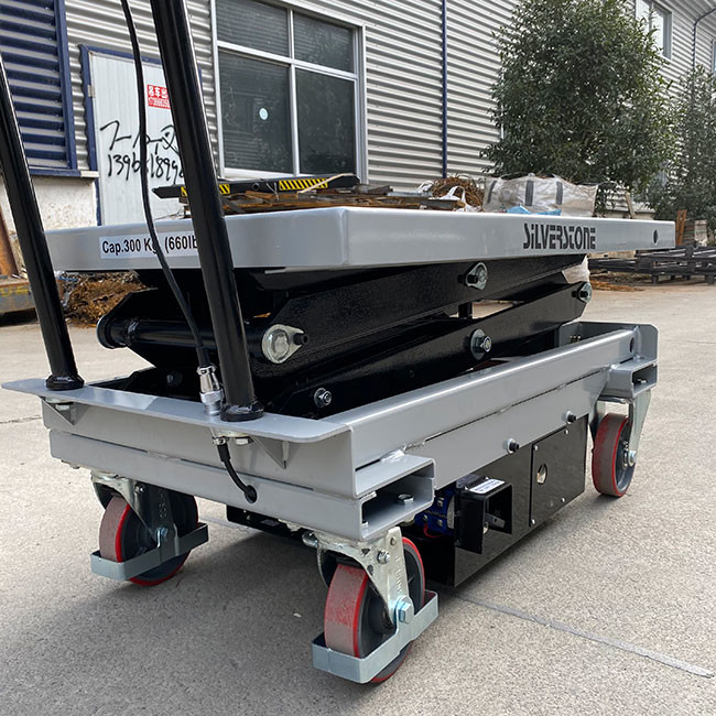 150kg Mini Smart Mobile Scissor Lift Platform 32.68inx19.69in