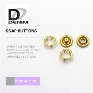 Quality Fancy Gold Brass 16L Prong Snap Buttons wholesale