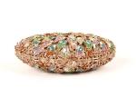 Full Crystal Glitter Clutch Bag , Bronze Clutch Bag For Dinner Party