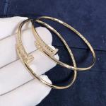 Elegant Car Tier 18k Gold Juste Un Clou Bracelet Small Model Natural Diamonds
