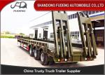 Low platform truck trailer low loader semi trailer 3 axle 50 ton