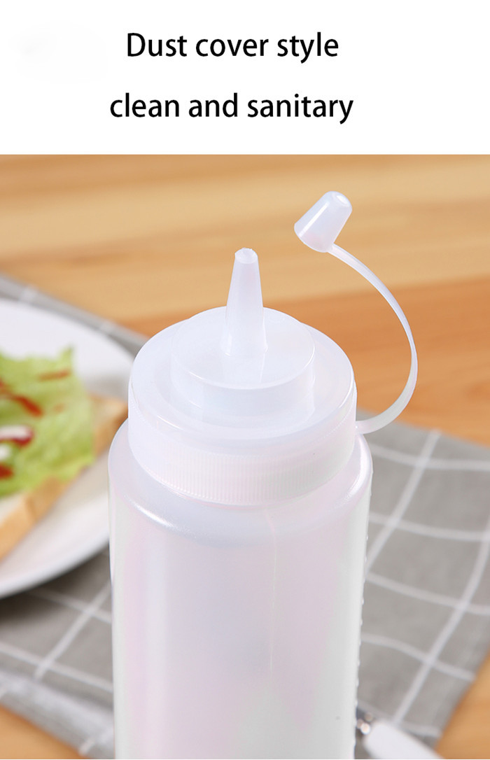 Food Grade LDPE Ketchup Mustard Dispenser 16 Oz Squeeze Bottle With Cap