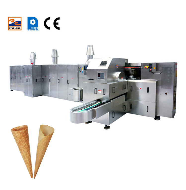 107 Baking Plates Ice Cream Cone Production Line Rolled Sugar Cone Baking Machine
