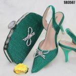 PU Fabric Supoo African Wedding Purse and Italian Ladies Shoes for Party ' Must