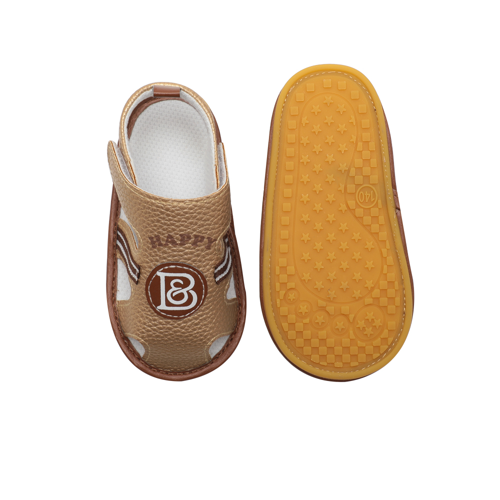 Summer New style PU Leather upper rubber sole anti-slip 0-2 years prewalker baby sandals