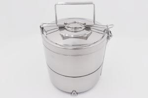 China 26cm 2/3/4/5-Tier Best selling food basket mirror polishing stainless steel tiffin box carrier stackable bento lunch box on sale
