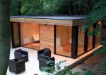 Soundproof Prefab Garden Studio light gauge steel structure toilet washbasin