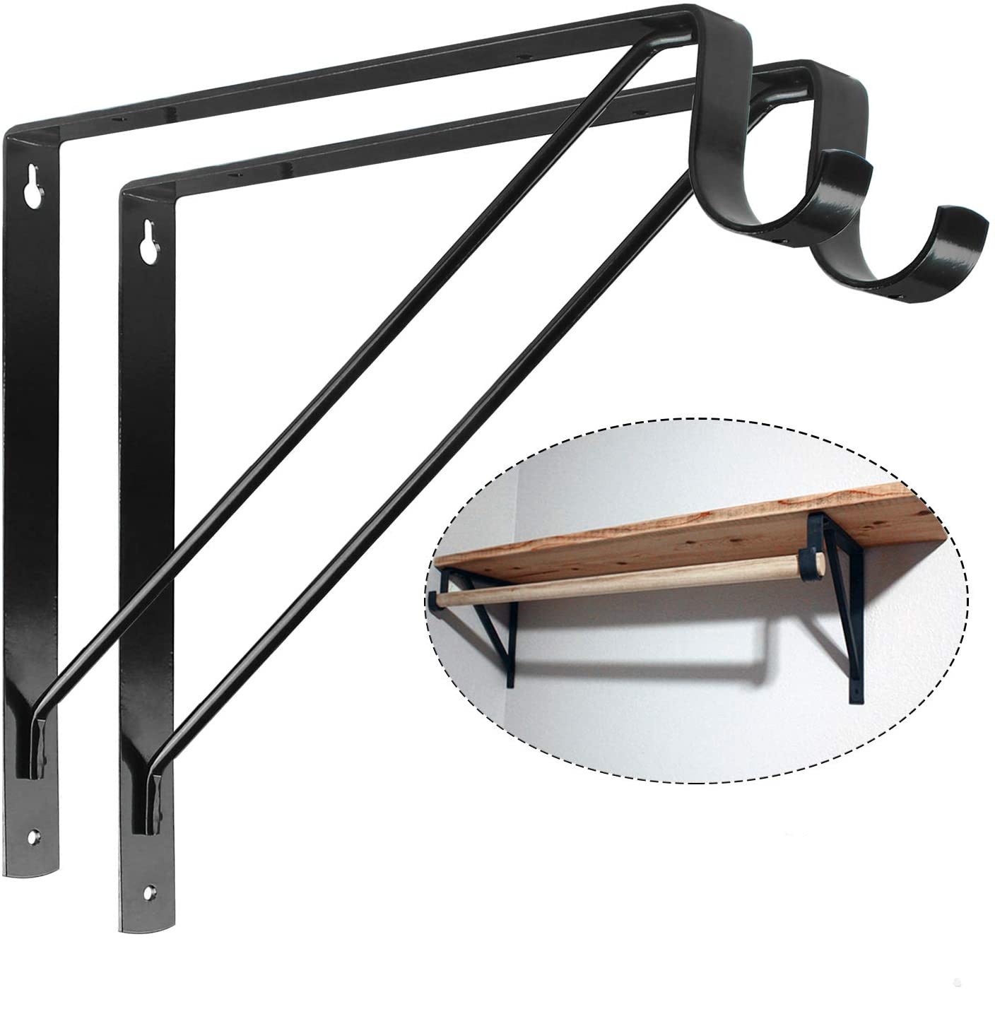 Triangle Bracket Sturdy Support for Your Adjustable Closet Shelves and Rod Bracket