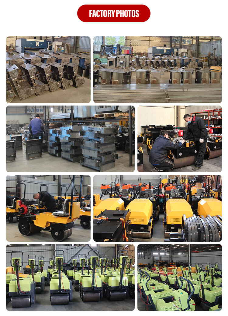 Vibratory Roller 0.6 Ton Mini Double Drum Ride-On Road Roller with CF178/R180 Engine