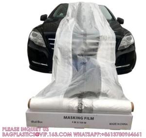 Quality Car Protective Film Manufacturer Auto Paint Pre Taped Masking Film Painters Plastic Sheeting Roll with Masking Tape wholesale