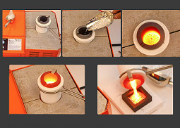 1450C IGBT Mini Gold Melting Furnace With Water Cooling