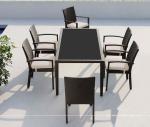 Leisure Modern PE Rattan outdoor Chair and table sets Aluminium Garden wicker