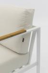 Outdoor Garden Furniture White Aluminum Sofa Set with OutdoorFoam Cushion and