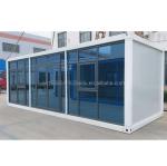 Hotel Resort Steel Frame Office Container House with 50/75/100mm Wave Sandwich