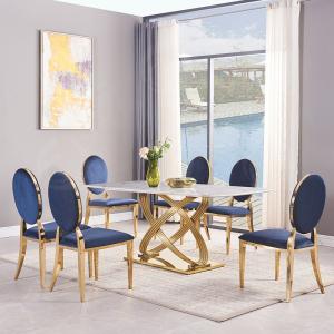 Quality 180x90x75cm Luxury White Dining Table Smooth Touch Rectangle Marble Table wholesale