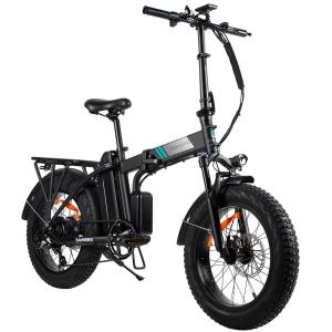 Quality 0.5KW Fat Tire Electric Folding Bike , 180kg Safe Load Folding Fat Tire Ebike wholesale
